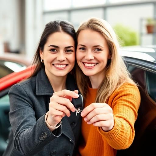 Blije klanten met nieuwe autosleutel Zoetermeer
